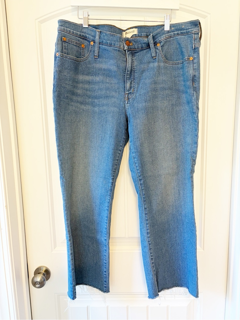 Madewell Light Blue Cropped Straight-Leg Jeans